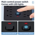 thumbnail image 5 of JOUALY 19-in-1Compact Power Strip, Surge Protector with 13 Wide Spaced AC Outlets & 6 USB Ports(3A3C), Flat Plug 5FT Cord, FCC Certified USB Charging Station for Home Office Dorm Travel, Black, 5 of 6