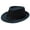 Black, variant on New Classic Straw Fedora Hat Mens Women Wide Brim Panama Hat Summer Dress Hat