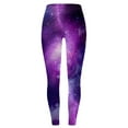 thumbnail image 4 of Stephy Galaxy Costume Women Colorful Leggings Fancy Costume Glitter 3D Printing Costume for Women, Purple, M, 4 of 4