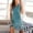 Blue, variant on QUNYINEY Women's Dresses Casual Sleeveless Floral A-Line Dress Cut Out Crew Neck Mini Sundress