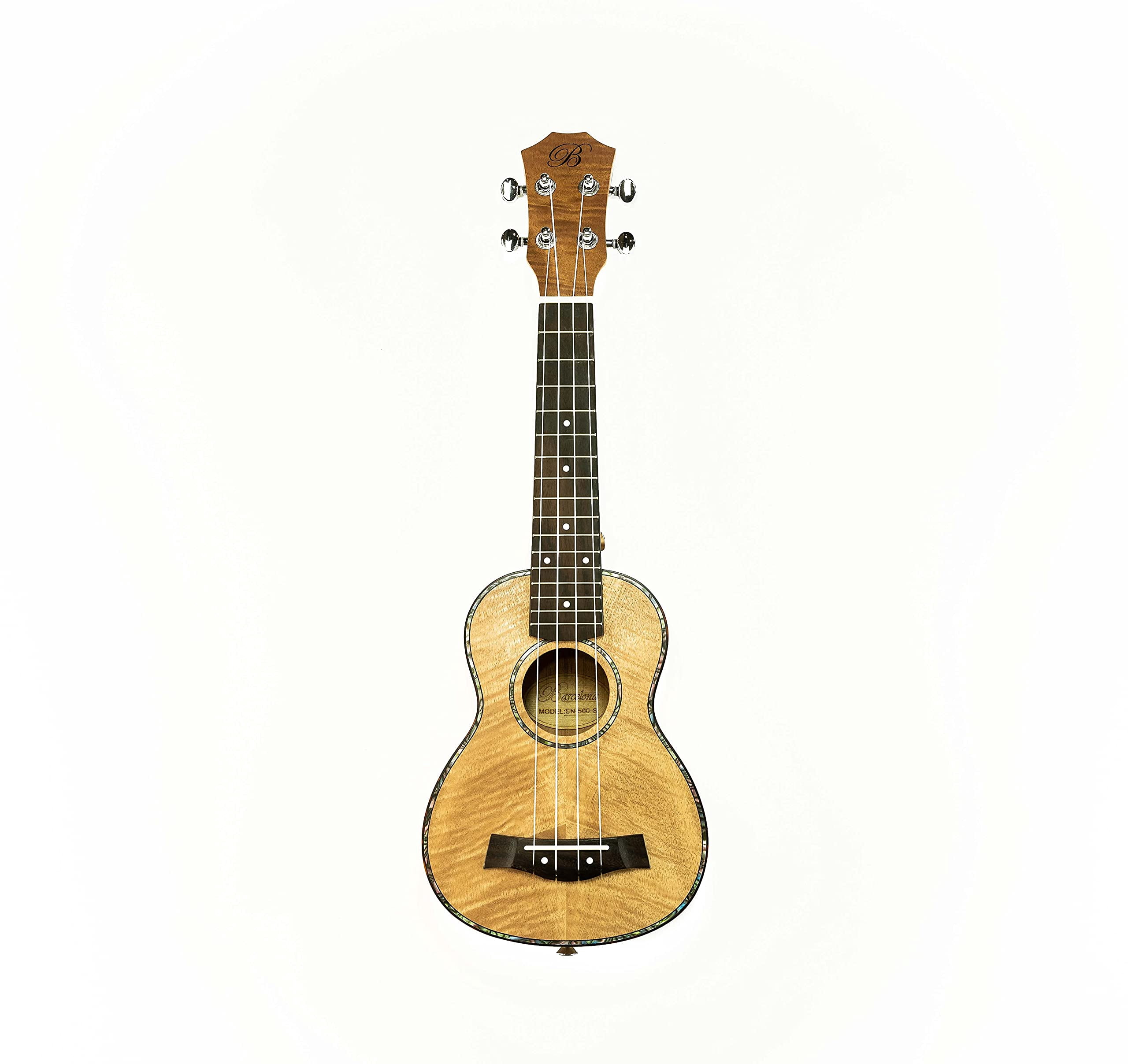 Barcelona Oguman Wood Soprano Ukulele Bundle with Gig Bag, Tuner, Strap, Austin Bazaar Instructional DVD, and Polishing Cloth