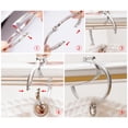 thumbnail image 4 of Utopia Alley Shower Hooks - Shower Curtain Rings for Bathroom - Rust Proof Shower Curtain Hooks for Shower Curtain or Liner - Set of 12, Polished Chrome, 4 of 10