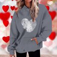 thumbnail image 2 of Lmnyox Valentine's Sweatshirts for Women Oversized Fashion Heart Graphic Hoodies Spring Holiday Gift Pullover Tops, 2 of 5