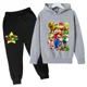 thumbnail image 1 of Sudadera con capucha de Super Mario Bros para niños y niñas, conjunto de Sudadera con capucha de dibujos animados para bebés, ropa con capucha de Anime, Jersey de manga larga y pantalones, 1 of 1