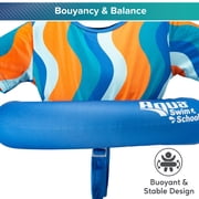 Aqua SwimSchool Inflatable Tot Trainer Pool Float with Adjustable Strap, Ages 2-4, 25-37 lbs, Blue