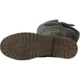 thumbnail image 4 of Nature Breeze Vivienne-01 Brown Faux Leather Studded, Quilted Motorcycle Boots 6 M for Women, 4 of 4
