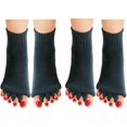 thumbnail image 1 of Wolfrail Toe Separator Yoga Gym Sports Massage Foot Alignment Socks 2 Pairs, 1 of 5