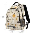 thumbnail image 2 of FORMRS Unisex Backpack Elementary School Travel Bookbag with Reflective Stripes, Halloween Cute Ghosts, 2 of 7