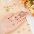 thumbnail image 3 of 20 Pcs 201 Stainless Steel Snap Button Clasps Real 24K Gold Plated Ball and Socket Snap Clasps Round Clasps with 2 Holes Fastener Clasp Connector for DIY Bracelet Necklace, 3 of 7