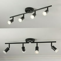 23.6" Lighting Fixture Features a 4-Light Ceiling Spotlight with Adjustable Arms And Heads, Suitable for Indoor Exhibitions, Kitchens, Living Rooms, Bedrooms, And Hallways, Excluding 4 GU10 Bulbs