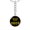 Luxury Keychain (18K Yellow Gold Finish), variant on Pharaoh Hound Mama Circle Keychain Stainless Steel Silver Tone or Gold Tone