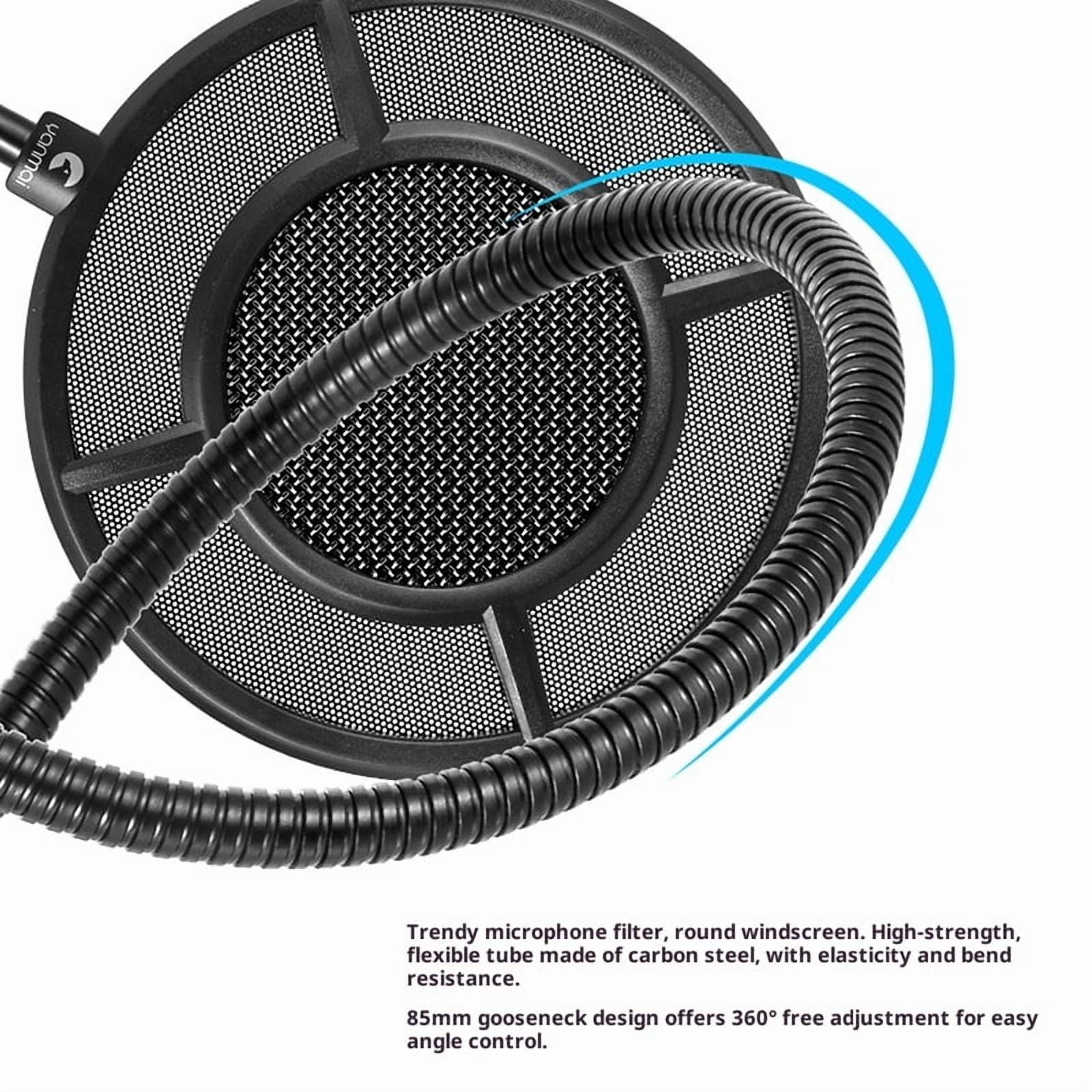 Microphone Pop Filter, Mic Pop 2 Layer Metal Mesh Mic Anti spray net for High-End Recording,Podcasting & Voiceovers