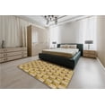 thumbnail image 5 of Ahgly Company Machine Washable Indoor Square Transitional Yellow Orange Area Rugs, 8' Square, 5 of 7