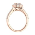 thumbnail image 2 of 1/2 Carat Diamond Halo Ring Band in 14K Rose Gold (Ring Size 4.25) - IGI Certified (SI1-SI2 Clarity), 2 of 4
