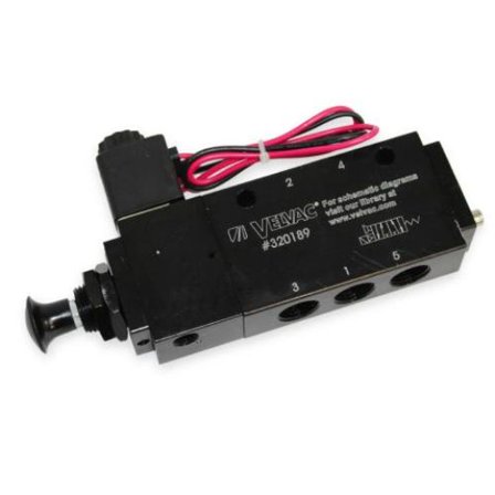 Velvac - 320189 - 4 Way Valve,Sol/Sprg Ret/Man Overide