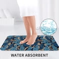 thumbnail image 6 of Bathroom Rugs Sets 3 Piece - blue leaves A Absorbent Non Slip Bath Mats, U-Shape Toilet Lid Cover, Contour Mat, Soft Washable Shower Mats Bath Rug Mat for Bathroom Tub Toilet, 6 of 7