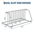 thumbnail image 2 of Support de Plancher pour Vélo en Acier Robuste – Support Autoportant Enduit de Poudre avec Fini Résistant aux Intempéries, outil-Free Assembly, Rangement Simple Ou Double Côté – Idéal pour Garage, Cour Ou Événements – Noir Ou Gris, 2 of 7