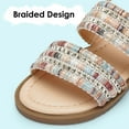 thumbnail image 6 of Dodow Girls Summer Sandals Flat Open-Toe Lightweight Sandals for Toddler Little Kids Size 7-13, 6 of 9