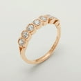 thumbnail image 3 of LBG British Made 9k Rose Gold Cubic Zirconia Womens Promise Ring - 33 size options - Size 9.5, 3 of 7