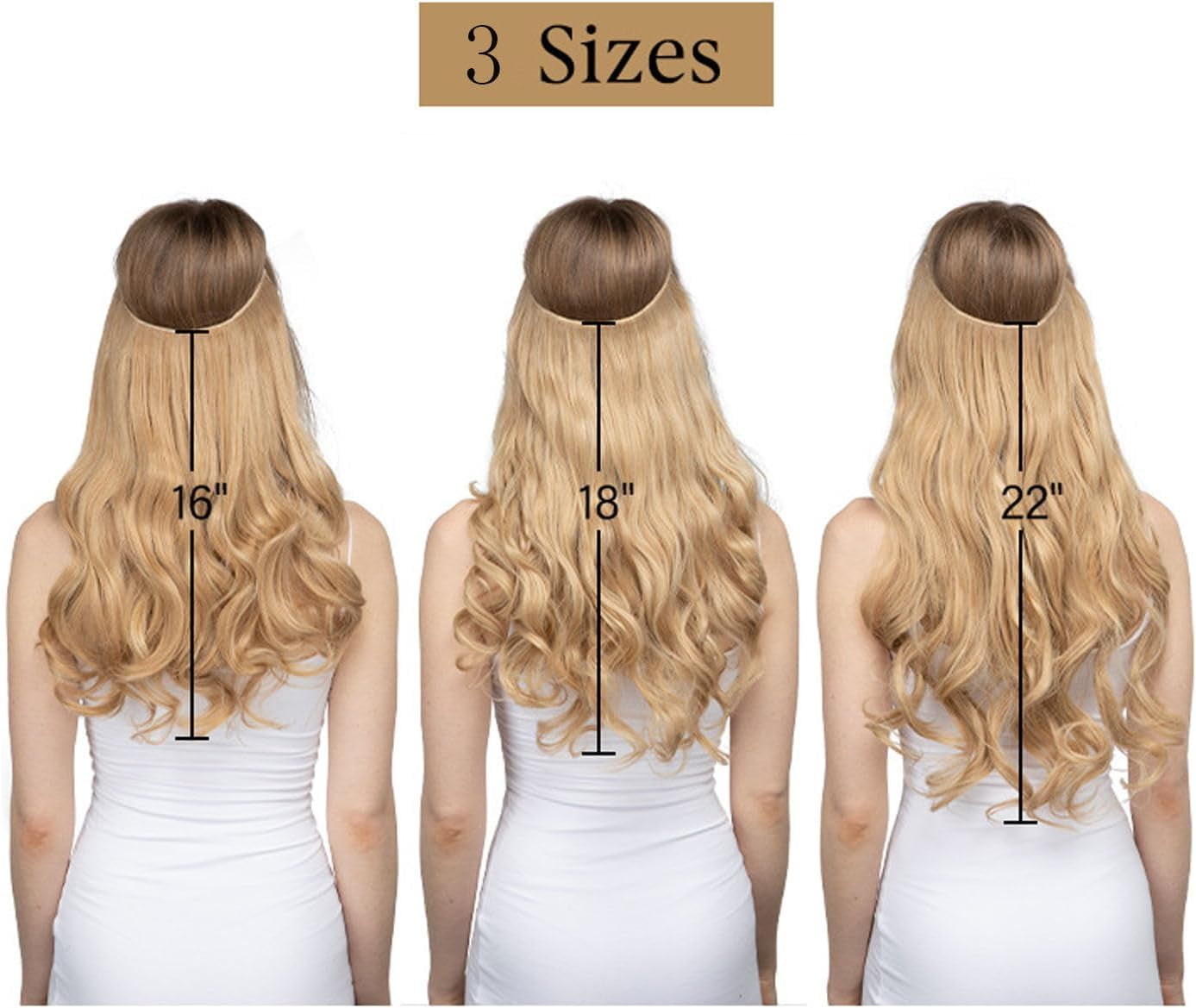 Invisible Wire Hair Extensions Adjustable Size Synthetic  display picture 3