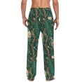 thumbnail image 4 of FORMRS Mens Pajama Pants with Pockets Cotton Sleepwear Lounge Bottoms Sizes S-2XL, Tiger and Peacock Pattern, 4 of 7