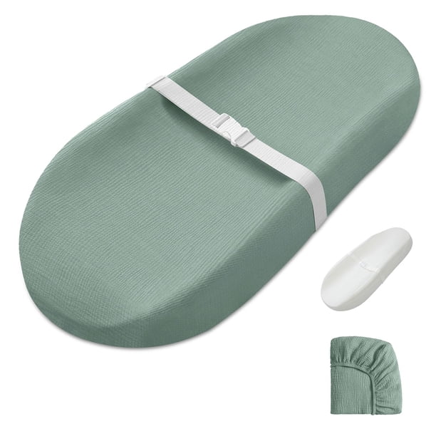 Cambiador para bebés Blissful Diary de muselina con forro impermeable