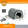 thumbnail image 3 of K&H Pet Products Thermo Mod Heated Cat House for Outdoors  Gray 21 X 14 X 13 Inches, 3 of 11