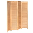 thumbnail image 3 of Red Lantern 6 ft. Tall Adjustable Shutter Room Divider, Freestanding, Natural Finish, 4 Panel, 3 of 6