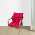 thumbnail image 1 of Cojín de asiento con mechones de color sólido, alfombrilla de respaldo alto para interiores y exteriores, para patio, sillón, cojín para asiento de pl Vino rojo Baoblaze cojines de asiento con mechones, 1 of 8