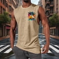 thumbnail image 4 of Mens Summer Beach Tank Top Hawaiian Palm Tree Print Sleeveless Muscle Basic Tee Vacation Tops Beach Wear For Men, 4 of 5