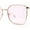 Gold / Pink, variant on Womens 90s Metal Rim Large Rectangle Geeky Sunglasses Gold Green