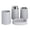 Gray, variant on Gray Bathroom Accessories Set 4 PCS, Black Bathroom Accessories, Plastic Soap Dispenser and Toothbrush Holder Set, Soap Dish and Mouthwash Cup, Boho Bathroom Decor, Bathroom Set