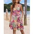 thumbnail image 3 of Zeagoo Women T Shirt Dress with Pockets Summer Beach Dress for Women V Neck Sun Dress Women Short Mini Dress A Line Dress, 3 of 6