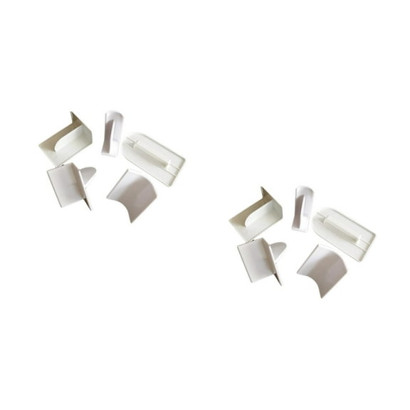 WORGEOUS 10 pcs  DIY Cake Fondant Scraper Smoother Dessert Pastry Decorating Mold Cream Spatula Baking Tools (White)