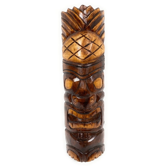 Hospitality Tiki Mask 20" - Pineapple Antique Finish hand Carved | #bag1506450