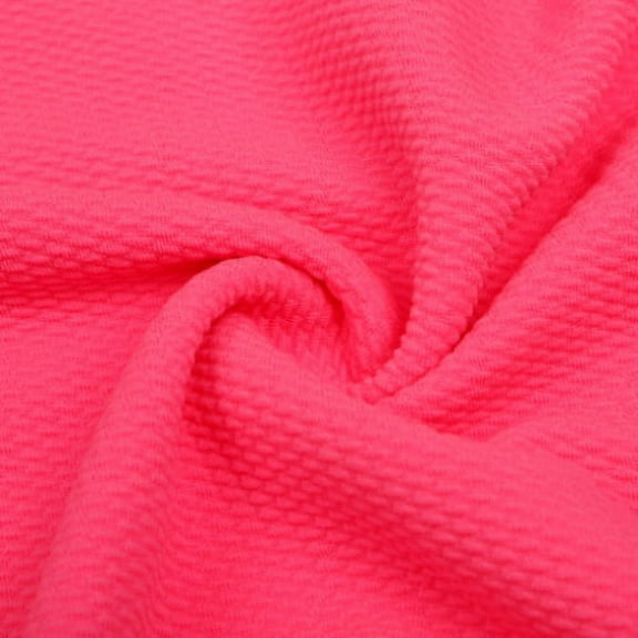 Neon Hot Pink Liverpool Bullet Textured Fabric by the yard 4 Way Stretch Solid