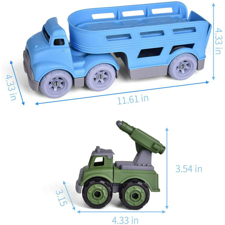 2 Year Old Boy Toys - 2 in 1 Car Carrier Transforms into Race Tracks with  Dual Launcher for Kids Ages 3-5 - 3 Year Old Boy Toys for 3 Year Old Boys