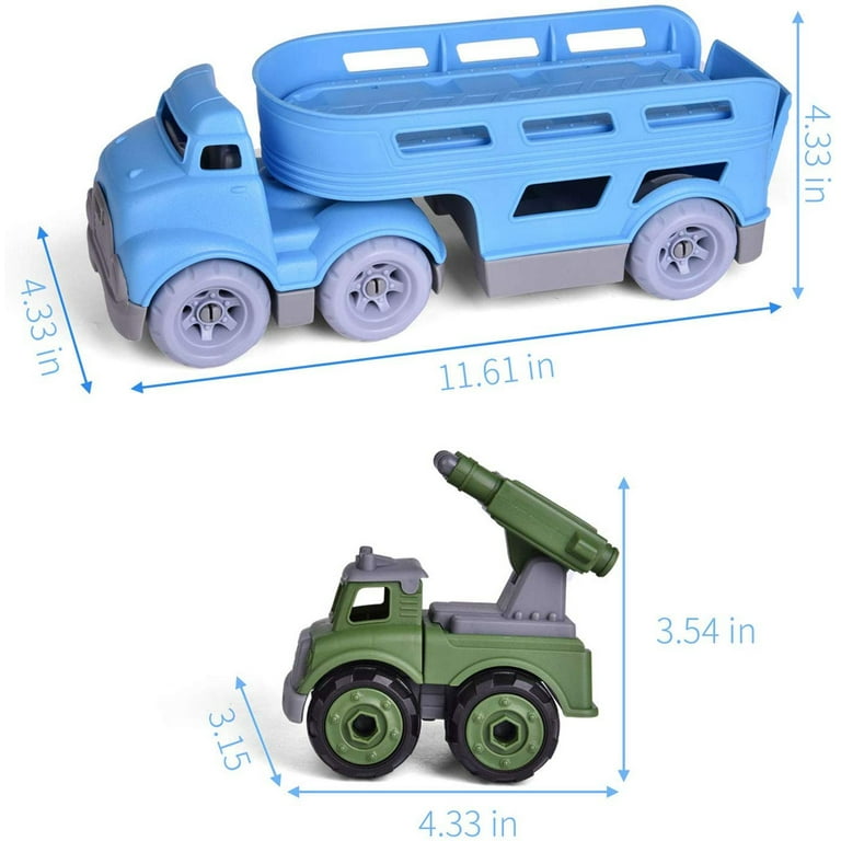 Fun Little Toys Friction Powered Car Carrier Truck Toy for Kids