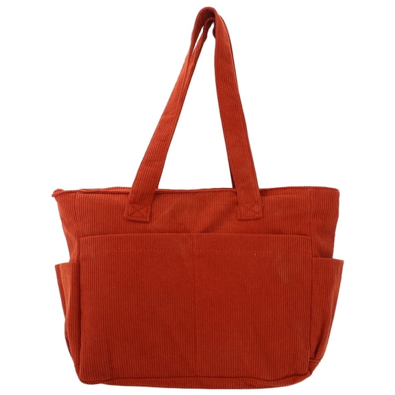 ETHZZLE Orange Canvas Shoulder Tote Bag for Everyday Use, Work Commutes, and Weekend Outings