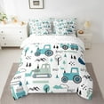 thumbnail image 2 of Castle Fairy Children Cartoon Truck 7 Pieces Bedding Comforter Set,Construction Vehicles Full Bedding Set Lightweight,Equipment Car Fitted Sheet Flat Sheet,Ultra Soft Home Decor, 2 of 8