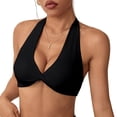 thumbnail image 4 of Sports Bra Women's Halter Twist Front Wireless Breathable Stretch Support Bra for Yoga Fitness Beach Daily Casual Layering, 4 of 4