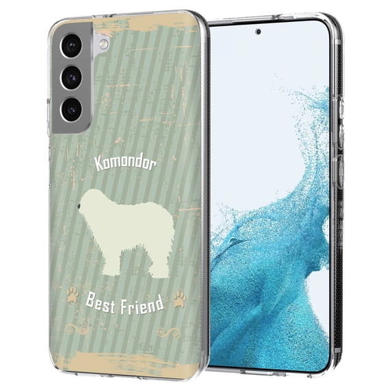 TalkingCase Slim Case Cover Compatible for Samsung Galaxy S22 Plus+ 5G, Komondor Dog Print, Lightweight,Flexible,Soft, USA