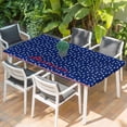 thumbnail image 2 of 4th of July Table Cloths for 3 Foot Rectangle Tables, Independence Day American Patriotic Stars Blue Patio Waterproof Elastic Fitted Tablecloths, Washable Rectangular Table Cover for Camping, 2 of 8