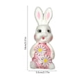 thumbnail image 4 of Pink Easter Season Bunny Figurine With Flower Details Constructed From Durable Foam Material For Long-Term Use, 4 of 7