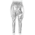 thumbnail image 6 of renvena Girls Boys Shiny Metallic Harem Pants Jazz Hip Hop Latin Ballet Street Dance Leggings, 6 of 7