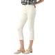 thumbnail image 4 of INSPIRE CHIC Pantalones de mezclilla ajustados de tiro alto para mujer con bolsillos L blancos, 4 of 5