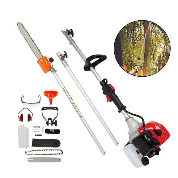 52CC 9500rpm Pole Saw Pruner Pruning Saw Gas Powered Extend Wood Tree Trimmer