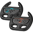 thumbnail image 6 of Steering Wheels for Nintendo Switch & OLED Console Joy Cons, Racing Wheels for Mario Kart 8 Deluxe [Mariokart Switch Steering Wheel Joycon Controller Attachment Accessories]-Twin Pack [2X Black], 6 of 6