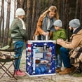 thumbnail image 6 of EAGLE PEAK Outdoor Folding Camping Table with Large 3-Tier Storage Organizer and Side Pockets, Portable Aluminum Table, American Flag, 6 of 10