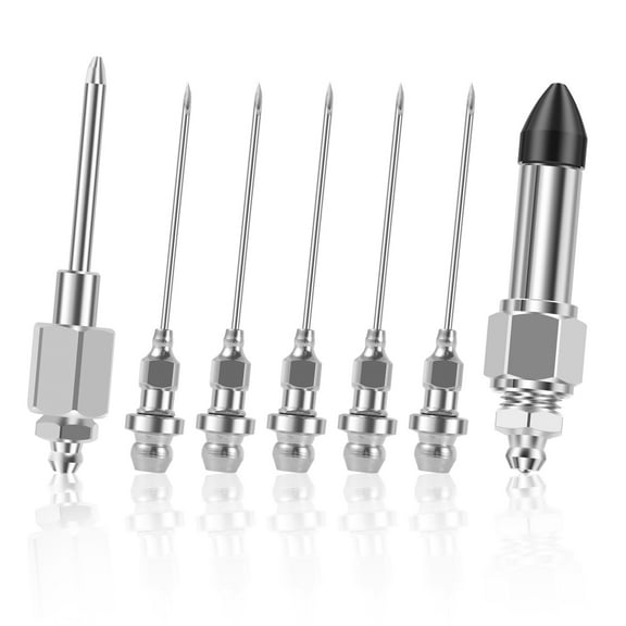 Grease Needle Accessory Set Solid Machinery Grease Nozzles Anti Leaking Grease Needle Nozzles Kit Easy to Transport Grease Injector Needle Adapter Set for Lubricating